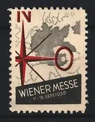 Reklamemarke Wien, Wiener Messe 1938, Kompassrose