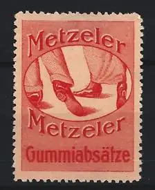 Reklamemarke Metzeler, Gummiabsätze, Schuhe