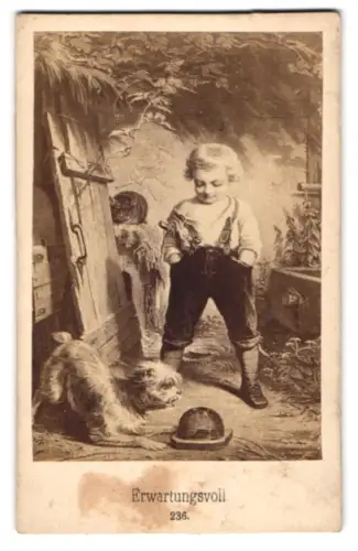 Fotografie Erwartungsvoll, nach Gemälde von unbekanntem Künstler