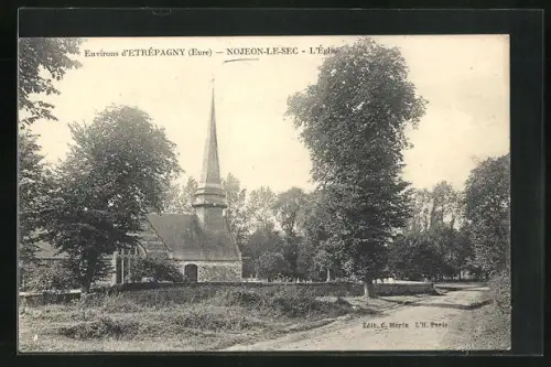 AK Nojeon-le-Sec, Vue et l'Eglise