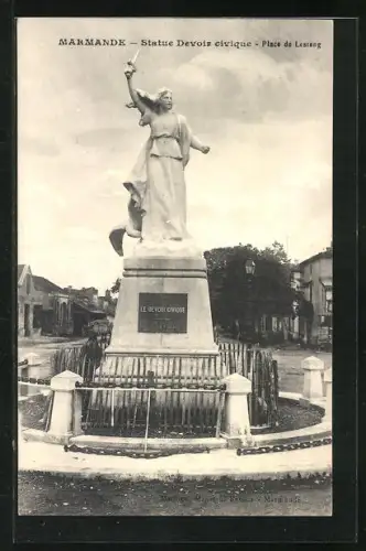 AK Marmande, Statue Devoir civique, Place de Lestang