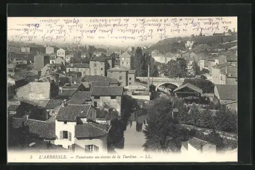 AK L`Arbresle, Panorama au-dessus de la Turdine