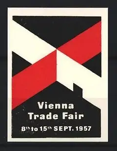 Reklamemarke Vienna, Vienna Trade Fair 1957, abstraktes Muster