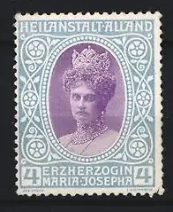 Reklamemarke Heilanstalt Alland, Erzherzogin Maria Josepha, Porträt