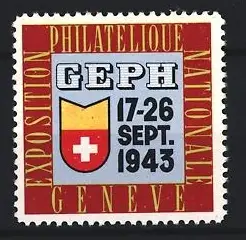 Reklamemarke Genf, Exposition Philatélique Nationale 1943, Wappen