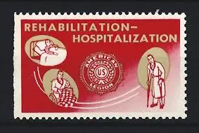 Reklamemarke Rehabilitation-Hospitalization, American Legion