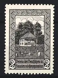 Reklamemarke Verein der Deutschen in Bosnien und Herzegowina, Landschaftshaus