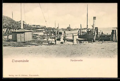 AK Travemünde, Strassenpartie an der Vorderreihe