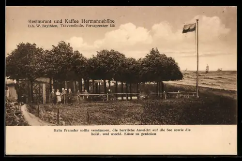 AK Travemünde, Restaurant und Cafe Hermannshöhe W. Beythien
