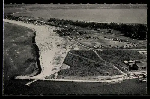 AK Travemünde-Priwall, Strand u. Umgebung vom Flugzeug aus