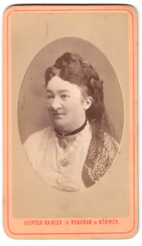 Fotografie Leopold Kahler, Braunau in Böhmen, Portrait einer Frau