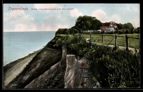 AK Travemünde, Blick vom Seetempel auf die Ostsee