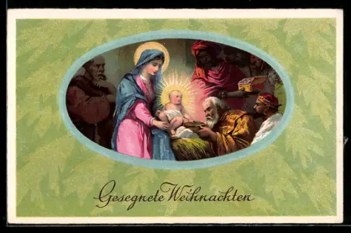 AK Maria und Josef mit dem Jesuskind, Weihnachten