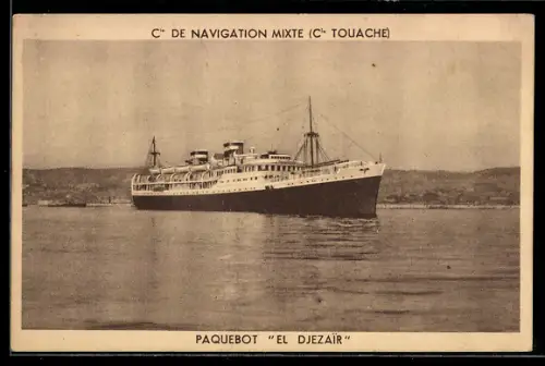 AK Passagierschiff El Djezair der Compagnie de Navigation Mixte vor der Küste