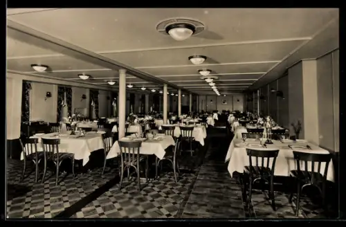 AK Passagierschiff M.S. St. Louis der Hamburg-Amerika Linie, Speisesaal der Touristenklasse