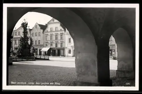 AK Bad Landeck, Unter den Lauben am Ring