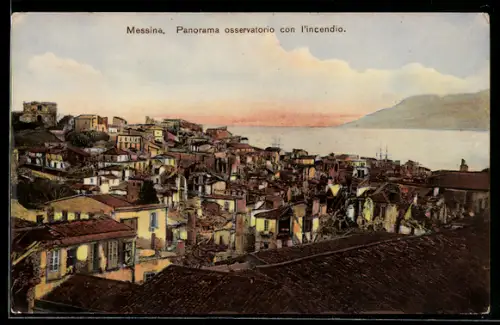 AK Messina, Panorama osservatorio con l`incendio