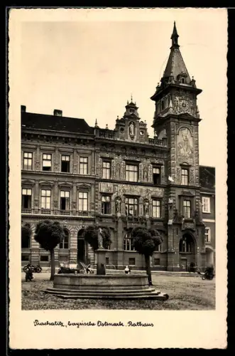 AK Prachatitz /Bayerische Ostmark, Rathaus