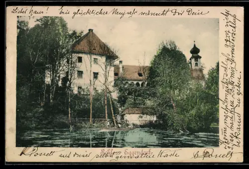 AK Eggendorf, Schloss Eggendorf vom Wasser aus