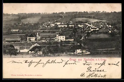AK Neuhofen a. d. Krems, Gesamtansicht aus der Vogelschau