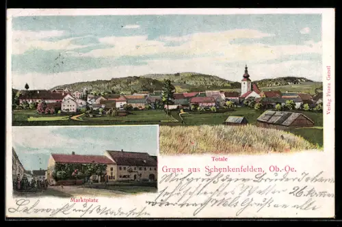 AK Schenkenfelden, Ortsansicht, Marktplatz