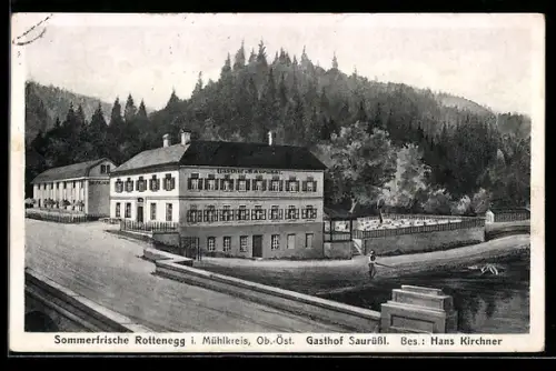 AK Rottenegg, Ansicht vom Gasthof Saurüssl