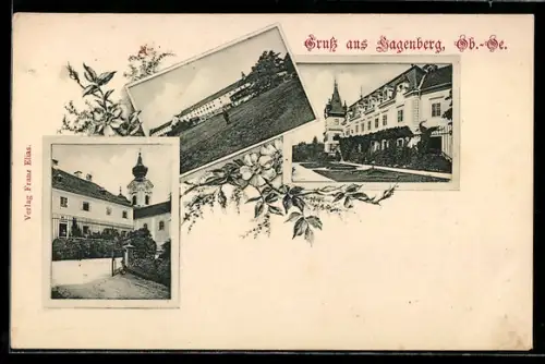 AK Hagenberg /Ob.-Oe., Schloss, Mehrfachansicht