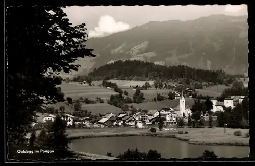 AK Goldegg im Pongau, Teilansicht mit Kirche
