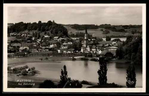 AK Mattsee bei Salzburg, Teilansicht mit Kirche