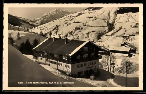AK Maria Alm am Steinernen Meer, Hintermoos, Skiheim gegen Birnhorn