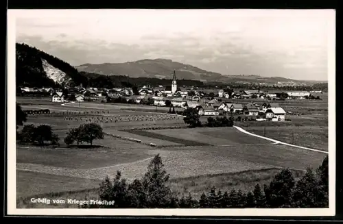 AK Grödig, Blick vom Kriegerfriedhof