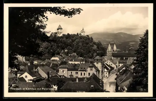 AK Friesach in Kärnten, Panorama mit Petersberg