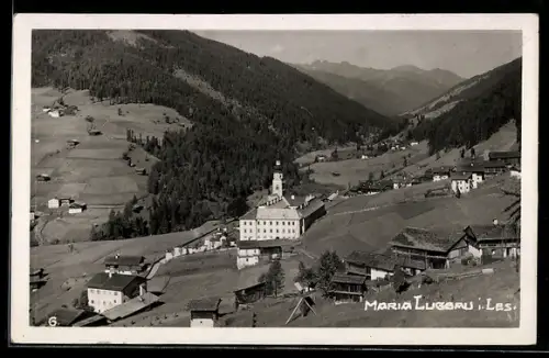 AK Maria Luggau i. Les., Panorama mit Kirche