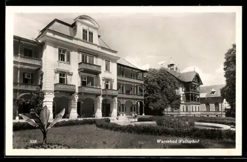 AK Villach, Kurhotel Warmbad Walterhof, Inh. Christian Pegritz, Park und Brunnen