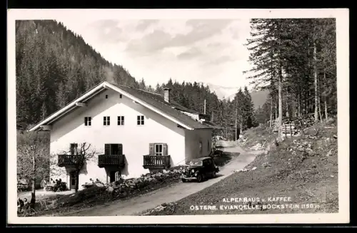 AK Böckstein, Österreichische Evianquelle, Alpenhaus und Café