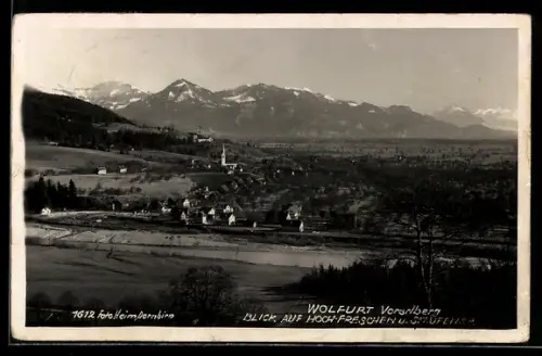 AK Wolfurt /Vorarlberg, Blick auf Hoch-Freschen und Staufen