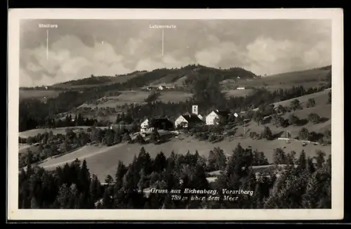 AK Eichenberg /Vorarlberg, Ortspartie, Stadlers und Lutzenreute