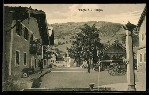 AK Wagrain im Pongau, Strassenpartie mit Wohnhäusern