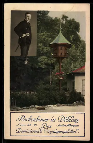 AK Wien, Döbling, Vergnügungslokal Gasthaus Rockenbauer