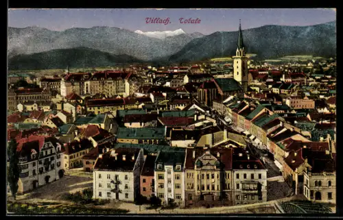 AK Villach, Totalansicht des Ortes