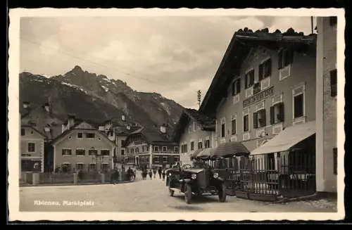 AK Abtenau, Gasthof zum Roten Ochsen am Marktplatz