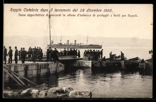 AK Reggio Galabria, dopo il terremoto del 28.dicembre 1908, Erdbeben