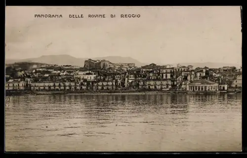 AK Reggio, Panorama delle Rovine, Erdbeben