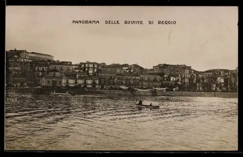 AK Reggio, Panorama delle Rovine, Erdbeben