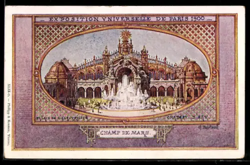 Künstler-AK Paris, Exposition Universelle, 1900, Champ de Mars
