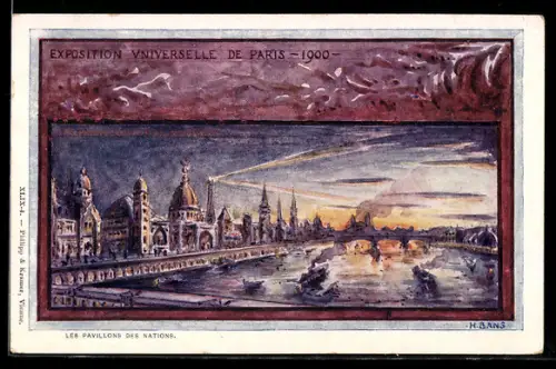Künstler-AK Paris, Exposition universelle de 1900, Les Pavillons des Nations