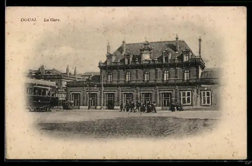 AK Douai, Blick auf den Bahnhof
