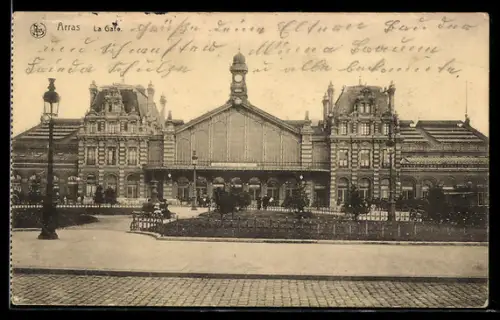 AK Arras, La Gare, Bahnhof