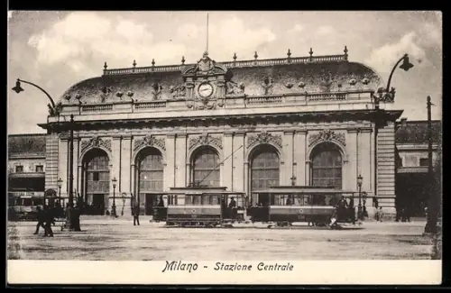 AK Milano, Stazione Centrale, Strassenbahn