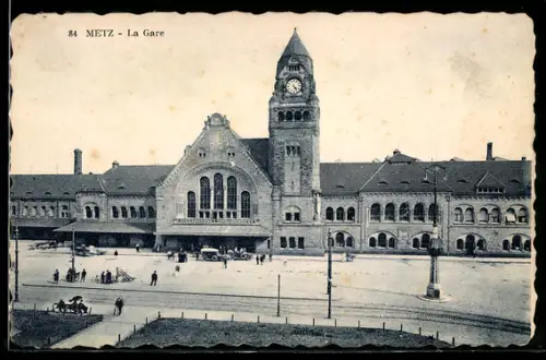 AK Metz, La Gare, Bahnhof
